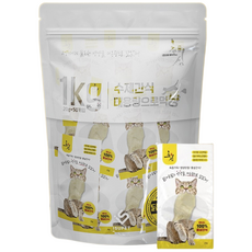 초심 고양이 강아지 겸용 간식 통살, 닭가슴살, 1kg, 1개