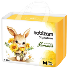 나비잠 기저귀 시그니처 썸머팬티 중형 1팩, 32매, 중형(M)