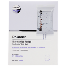 Dr.Oracle 菸鹼醯胺亮白面膜, 10片, 1盒