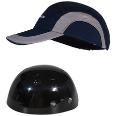 LOEBUCK 통풍이 미국식 야구 모자 작업 보호 모자 내장 ABS 두꺼운 모자 케이스 야외 보호 머리 충돌 방지, 1개, 듀얼 색상 + 보호 하드 캡