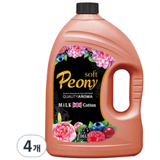 ATO Safe 香氛衣物柔軟精 柔和牡丹香 正裝, 3.06L, 4個