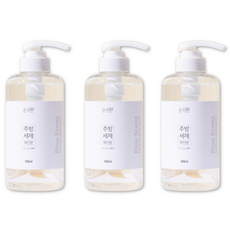 순수일상 주방세제 파인향 1종 과일세척, 3개, 500ml