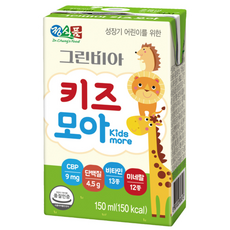 그린비아 키즈모아 어린이음료 성장기어린이간식, 12팩, 150ml