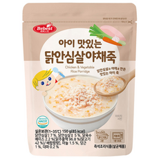 베베스트 아이 맛있는 닭안심살 야채죽, 닭고기, 1개, 150g
