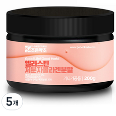 조은약초 엘라스틴 저분자 콜라겐 분말, 200g, 5개