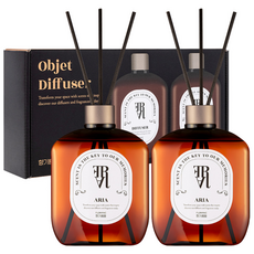 플로랑 오브제 대용량 디퓨저 향기뿜뿜 2구 선물세트, 2개, 500ml, 베스트2종(아리아,가든파티)