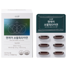 남자를 위한 맨케어 쏘팔옥타아연 지구력증진 전립선건강, 1박스, 30정