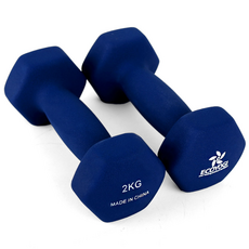 에코요기 네오프렌 논슬립 아령 _2개1세트 ( 1kg 1.5kg 2kg 3kg 4kg 5kg), 1세트, 블루 2kg x 2개