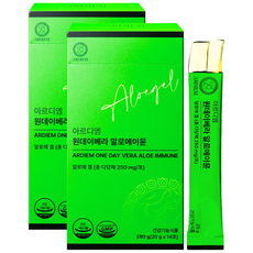 아르디엠 원데이베라 알로에이뮨 250 알로에 겔 젤리스틱 20g x 14포, 2박스, 14회분