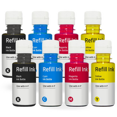 [호환] 삼성 INK-K610 C610 M610 Y610 4색 무한 리필 잉크 SL-T1670W J1560W T1672W T2170W T2270DW T2270W T2270FW, 2세트, 검정+파랑+빨강+노랑