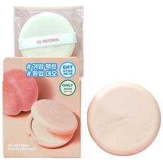 쏘내추럴 파우더포룸 뽀송 톤업 피치 데오 팩트, 1개