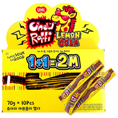 유하이 츄라피 1+1=2M 레몬콜라맛 젤리, 70g