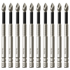 JHK 논슬립 팁 전동 드라이버 십자 비트 150mm, 10개