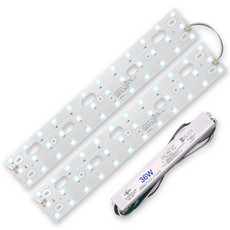 Home&Lighting LED燈 18W 2個 + 安定器 36W + LED 連接線 + 連接器 3個 + 磁鐵 10個, 白光, 1個