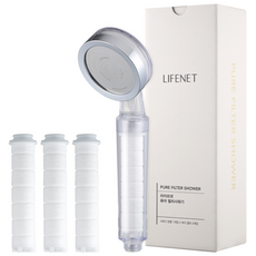 Lifenet Pure Filter 淋浴 + 身體過濾器 4 件套, 1套, 透明