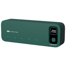 SERENDI UVC 칫솔살균기 벽걸이 무타공 팬건조 5구 USB-C, 딥 그린