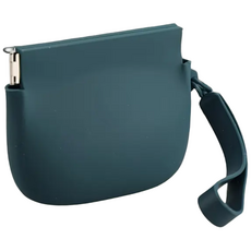 세컴 강아지 휴대용 간식 실리콘 파우치, 1개, 짙은 녹색