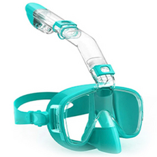 JS 스노클링 풀페이스 마스크 유해물질 검사 완료 VER 3.0, 그린