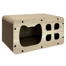 DING DONG PET 貓咪莓果喵抓板屋, 混合顏色, 1個