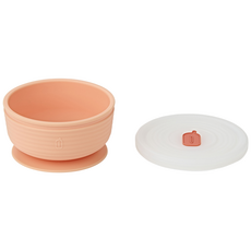 요한손베비스 클린클링 이유식 유아식 흡착볼 250ml + 스팀홀 실리콘 뚜껑, 1개, 피치핑크