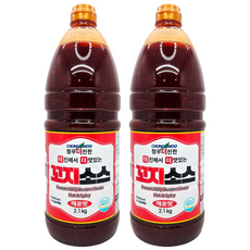 청우 더진한 닭 염통 꼬치소스 꼬지소스 양념 매운맛 PET 2.1kg, 2개