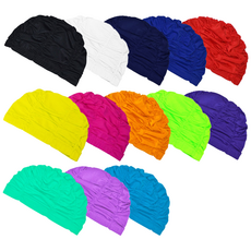 아날도바시니 성인용 수영 아쿠아 주름수모 스판수영모자 수영용품, 스카이블루