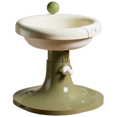 DING DONG PET 寵物馬卡龍高度可調奶油食碗, 檸檬綠, 1個