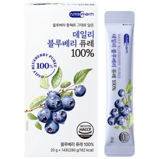 뉴트라팜 데일리 블루베리 퓨레 100% 14p, 5개, 280g 5개, 280g