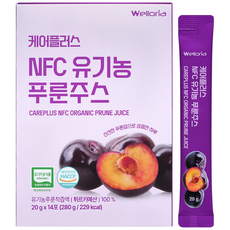 웰로리아 케어플러스 유기농 NFC 착즙 푸룬주스 100% 스틱, 14개, 20g