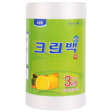 크린랩 크린랲 롤백 (중) 25cm x 35cm 3KG 비닐봉투 위생봉지 롤팩 대용량 일회용품 음식물/위생/포장/마트/친환경/업소/식당, 1개, 1개입