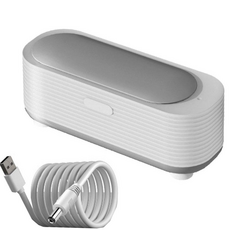 카와이 가정용 초음파 세척기 안경 렌즈 악세사리 브러쉬 면도기 세척 KC인증 완료, 화이트 그레이, 상세페이지 참조