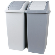 코지 종량제 100L 휴지통 쓰레기통, 연그레이, 1개