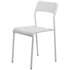 인홈즈 스파크 통풍 식당 업소용 인테리어 보조의자 사무용 회의용 강당의자, 1개, 화이트