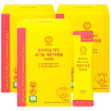 아르디엠 오리지널 NFC 유기농 레몬자몽즙 100% 착즙 레몬 자몽 원액, 3개, 280g