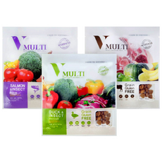 V멀티 인섹트 강아지 반건조 습식사료 샘플 (오리 연어 양고기 선택가능), 10g, 1개