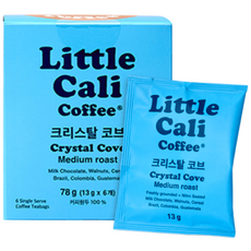 Crystal Cove茶包式咖啡, 13g, 6包, 1盒