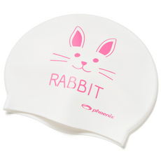 피닉스 디자인 실리콘 아동수영모_동물친구들, White Rabbit