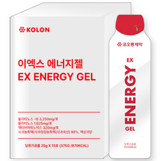 코오롱제약 이엑스 에너지젤 마라톤 파워젤 퍼펙트 엑티브 자전거파워젤 운동 하이브리드 에너지 사과맛 아미노산 스포츠 보충젤, 1개, 15회분