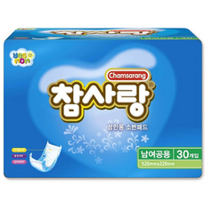 참사랑 소변패드 520 x 220 mm, 6개, 30개입