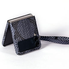 본아띠 갤럭시 Z플립3 (F711) 전용 머서 아나콘다 가죽 핸드폰케이스 손잡이 스트랩