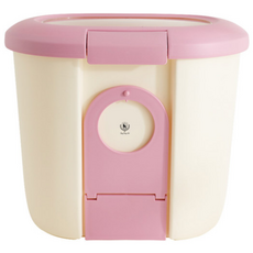 딩동펫 반려동물 사료보관통 겸용 식기, 핑크, 1개