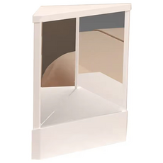 털보몰 남이보는 내얼굴 좌우 무반전 거울, 화이트, 1개