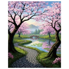 보석십자수 캔버스형 풍경화 diy 40 x 50cm, 1세트, CH039