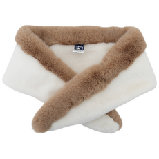 커터앤벅 여성 슬림 크로스 투톤 넥워머 - CBL4WNW853, 아이보리