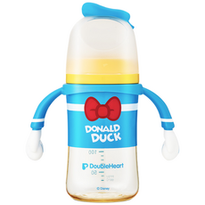 더블하트 모유실감 디즈니 젖병 PPSU 240ml (핸들포함), 1개, 도날드덕