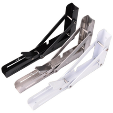 접이식 까치발 선반브라켓 선반지지대 선반대 스테인레스 스텐 스틸 블랙 화이트 스텐 받침대, 1개, 스텐 접이식 받침대 200mm