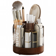 원목 화장품 거치대 수납장 정리대, 나무색