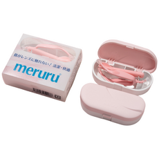 meruru [정품- 유사품에 주의하세요] 메루루 원데이 소프트 렌즈 집게 착용 분리 기구 1세트 (보관케이스포함), 핑크