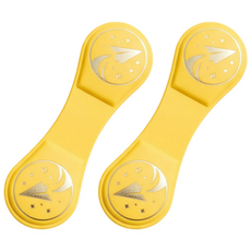 캐디샵 골프 자석 볼마커 금박 양면 클립 세트, 1세트, 옐로우