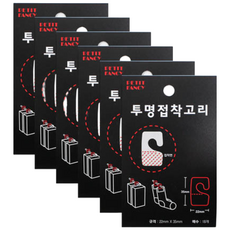 Petit 透明黏性掛鉤 DA5404 18入, 6個, 透明